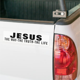 AUTOCOLLANT DE VOITURE JÉSUS LA VÉRITÉ LA VIE