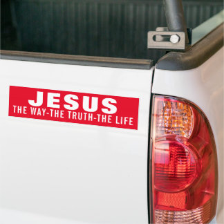AUTOCOLLANT DE VOITURE JÉSUS LE CHEMIN LA VÉRITÉ LA VIE