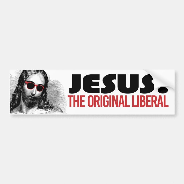 Autocollant De Voiture Jésus - Le Libéral original - Humour Libéral -.png (Devant)