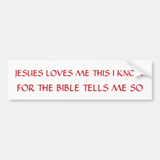 AUTOCOLLANT DE VOITURE JÉSUS M'AIME (Devant)