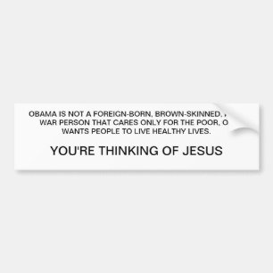 Autocollant De Voiture Jésus n'est pas Obama