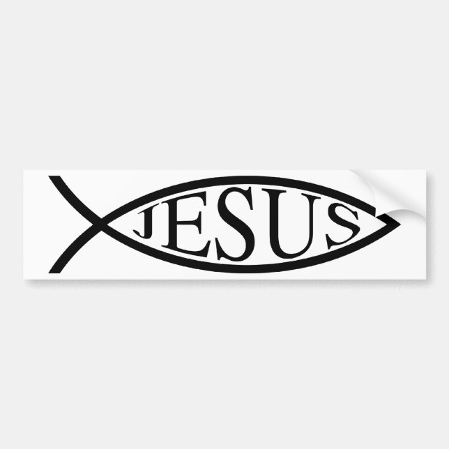 Autocollant De Voiture Jésus Poisson (Devant)