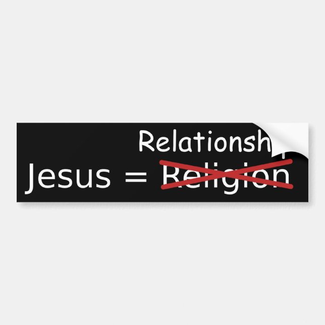 Autocollant De Voiture Jésus = rapport (Devant)