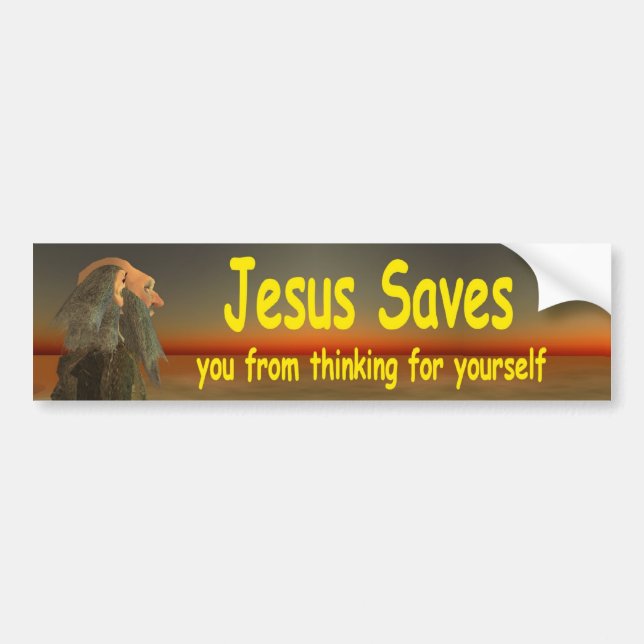 Autocollant De Voiture jésus sauve (Devant)