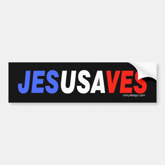 Autocollant De Voiture Jésus sauve Bumperstickers (Devant)