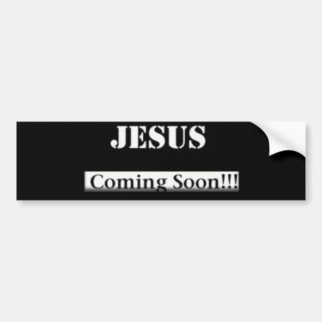 Autocollant De Voiture Jésus venant bientôt ! (Devant)