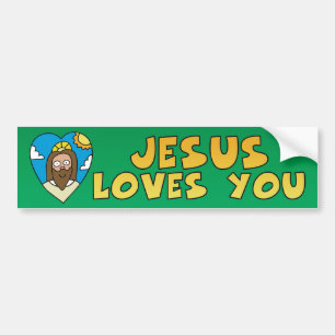 Autocollant De Voiture Jésus vous aime