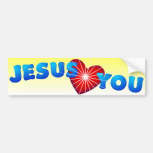 Autocollant De Voiture Jésus vous aime