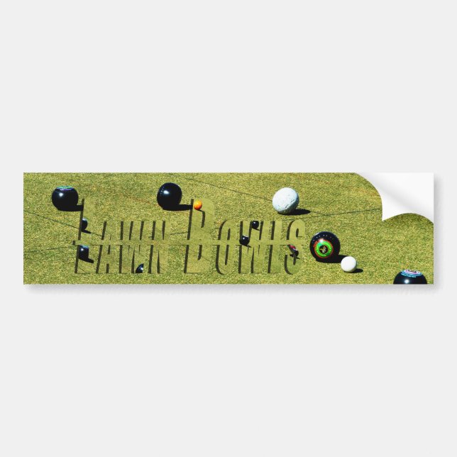 Autocollant De Voiture Jeu Et Logo De Bowls De Pelouse, (Devant)