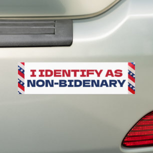 Autocollant De Voiture J'IDENTIFIE COMME NON BIDENAIRE, ANTI BIDEN f UNNY