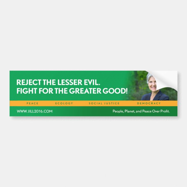 Autocollant De Voiture Jill Stein pour le bumpersticker de (Devant)