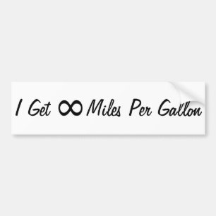 Autocollant De Voiture J'obtiens des milles d'infini par gallon
