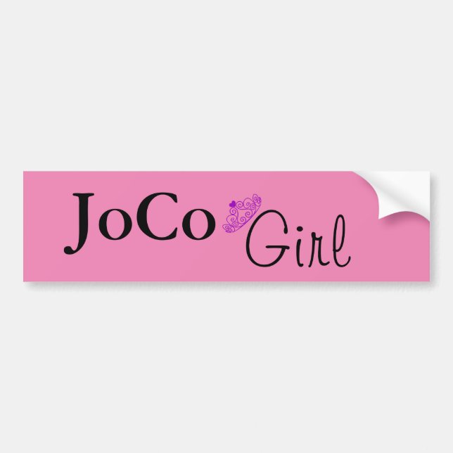Autocollant De Voiture JoCo Girl sur rose (Devant)