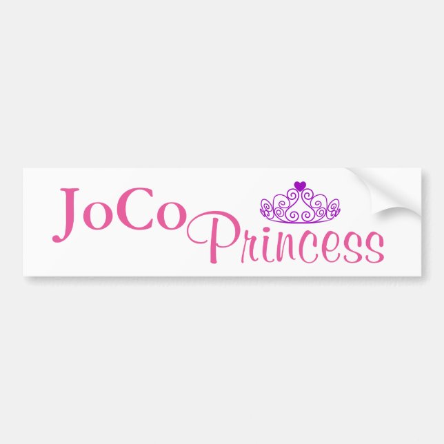 Autocollant De Voiture JoCo Princesse sur blanc (Devant)