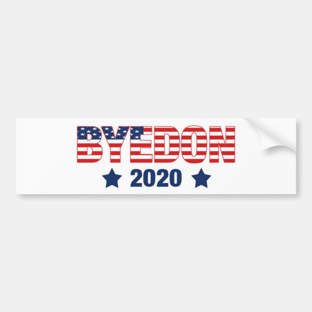 AUTOCOLLANT DE VOITURE JOE BIDEN BUMPER STICKER - BYE DON 2020 (Devant)