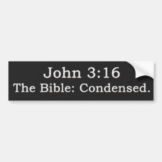 Autocollant De Voiture John 3:16.  La Bible : Condensé.