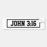John 3:16 Simple moderne Noir et blanc chrétien