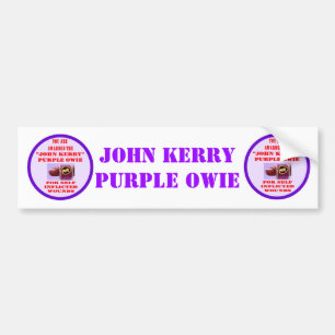 AUTOCOLLANT DE VOITURE JOHN KERRY PURPLE OWIE