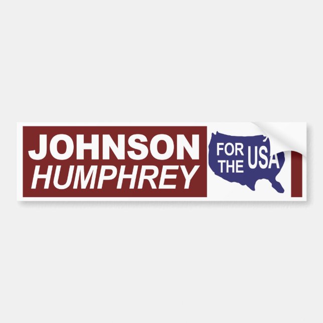 Autocollant De Voiture Johnson 1964 Humphrey pour l'adhésif pour (Devant)