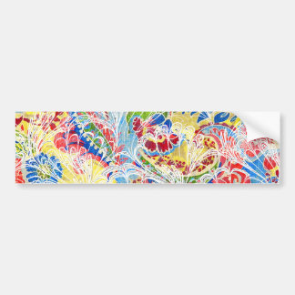 Autocollant De Voiture Joli coloré vintage floral