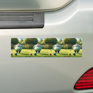 Autocollant De Voiture Jolly Lawn Bowler Man,