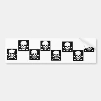 Autocollant De Voiture Jolly roger Checkered