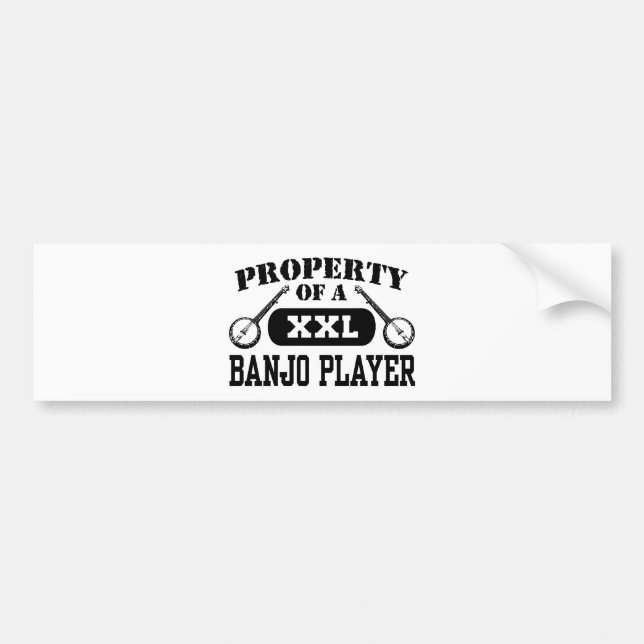 Autocollant De Voiture Joueur Banjo (Devant)