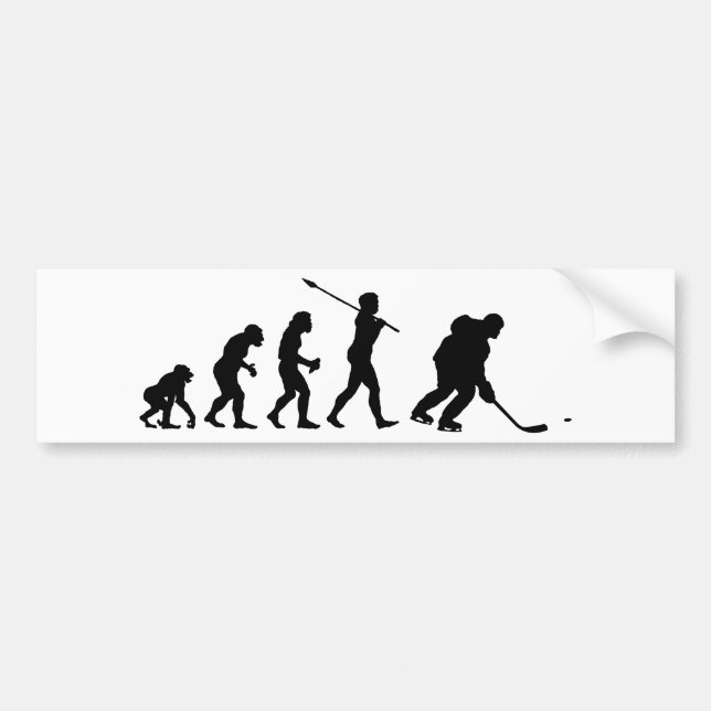 Autocollant De Voiture Joueur de hockey de glace (Devant)