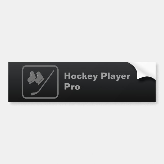 Autocollant De Voiture Joueur de hockey Pro (Devant)