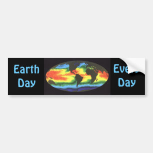 Autocollant De Voiture Jour de la Terre - Température globale de la surfa