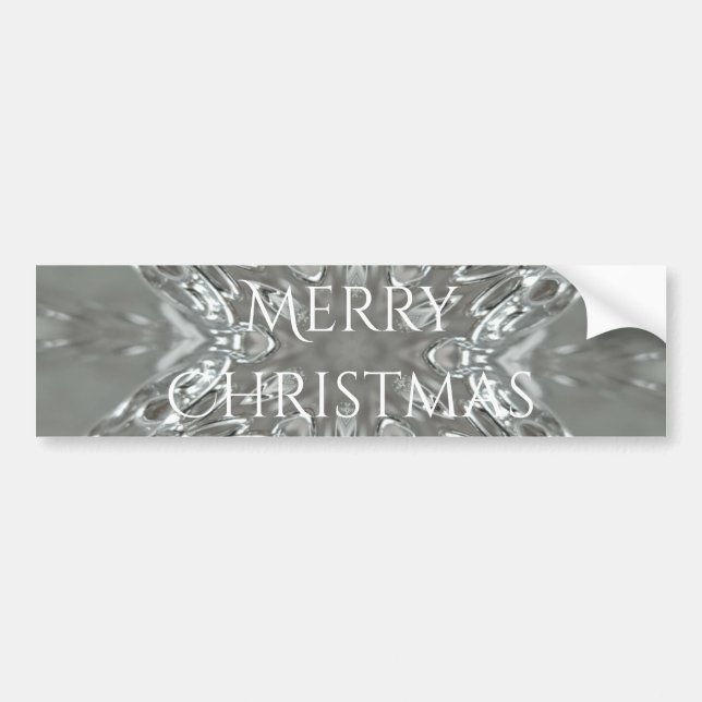 Autocollant De Voiture Joyeux Noël Star Antique Silver Grey (Devant)