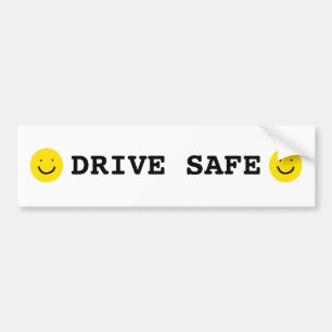 Autocollant De Voiture Joyeux Sourire Visage Drive Avertissement sans ris