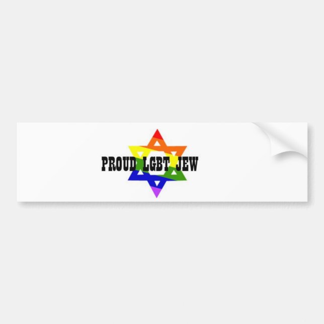 Autocollant De Voiture Juif fier de LGBT (Devant)