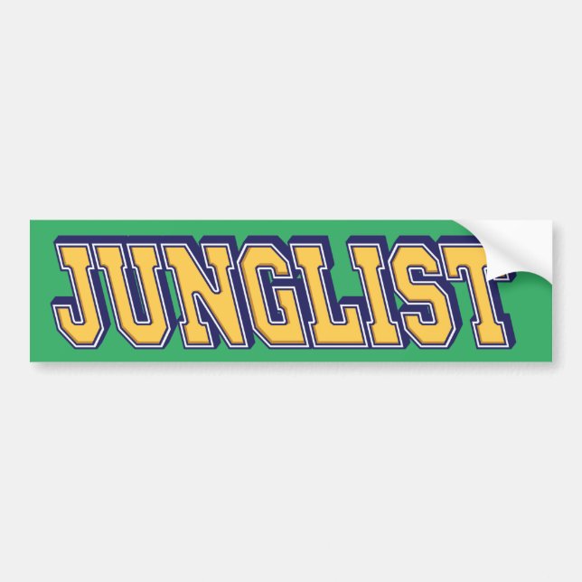 Autocollant De Voiture Junglist Les Amateurs De Musique Jungle (Devant)