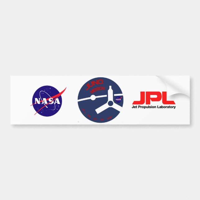 Autocollant De Voiture JUNO :  Mission à Jupiter (Devant)