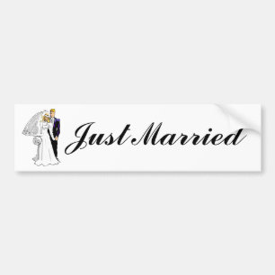 Autocollant De Voiture Just Married Bumper Sticker