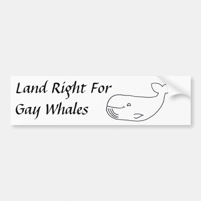 Autocollant De Voiture Juste de terre pour les baleines gaies (Devant)