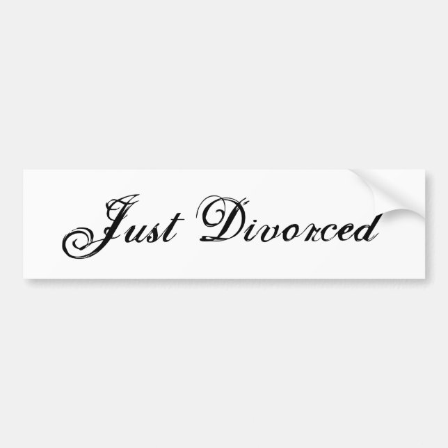 Autocollant De Voiture Juste divorcé (Devant)