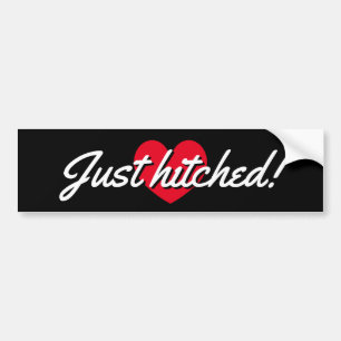 Autocollant De Voiture Juste hitched bumper sticker pour les mariés nouve
