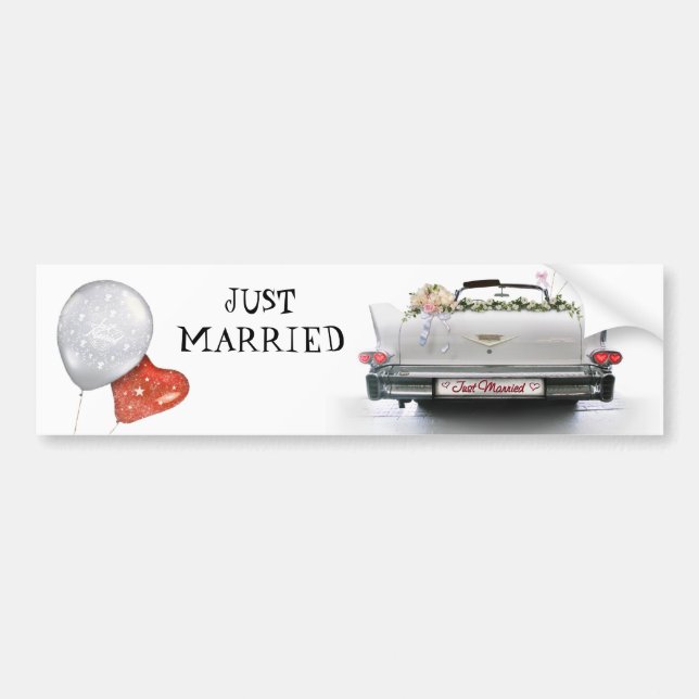 Autocollant De Voiture Juste marié (Devant)