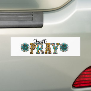 Autocollant De Voiture Juste prier Christian