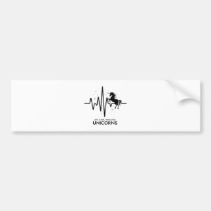 Autocollant De Voiture Juste une fille amour pour licornes battement de c