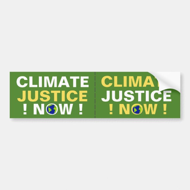 AUTOCOLLANT DE VOITURE JUSTICE DE CLIMAT MAINTENANT ! (Devant)