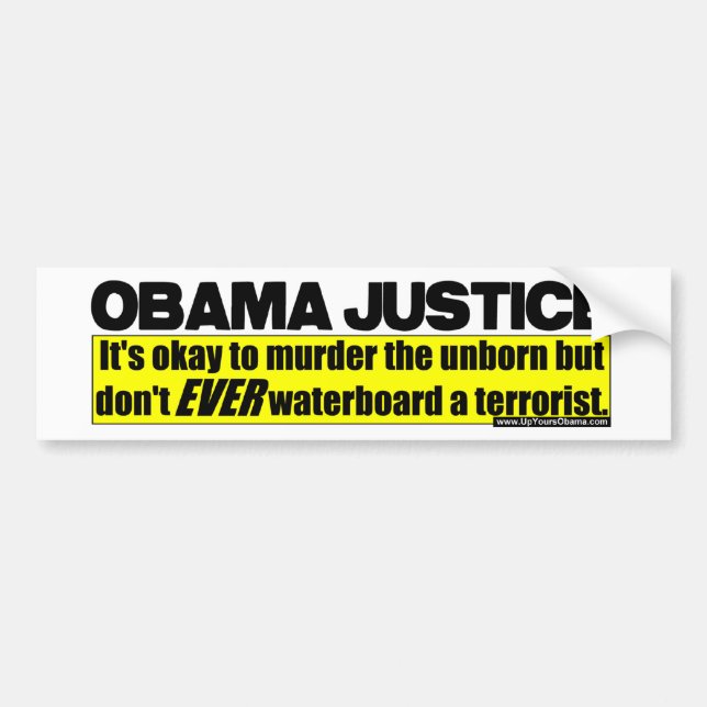 Autocollant De Voiture Justice d'Obama (Devant)