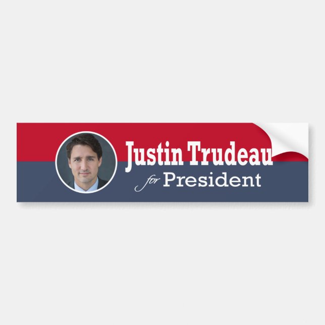 Autocollant De Voiture Justin Trudeau pour le Président adhésif pour (Devant)