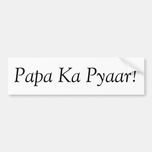 Autocollant De Voiture Ka Pyaar de papa (Devant)