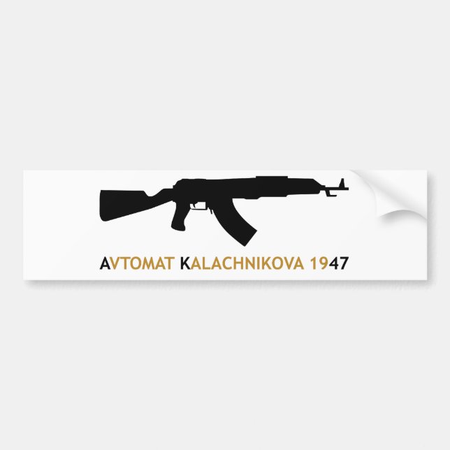 AUTOCOLLANT DE VOITURE ** KALACHNIKOV ** (Devant)