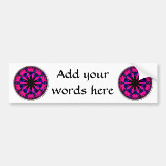 Autocollant De Voiture Kaléidoscope de rose de bleu et de rose