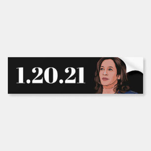 AUTOCOLLANT DE VOITURE KAMALA HARRIS : 1.20.21 STICKER BUMPER