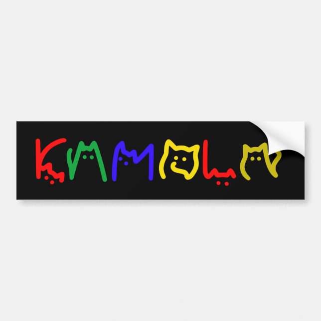 Autocollant De Voiture Kamala Harris - Cat Lettering (Devant)